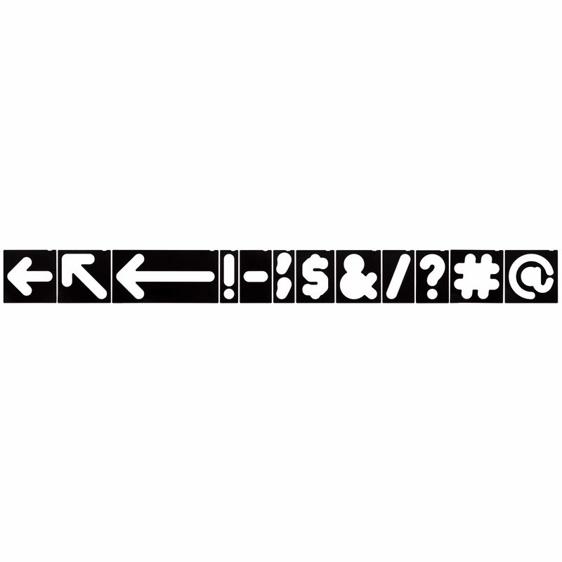 Horizontal 1-1/2" and 2-1/2" Arrow & Symbol Templates